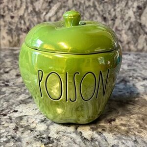 Rae Dunn Green 'POISON' Apple Candle